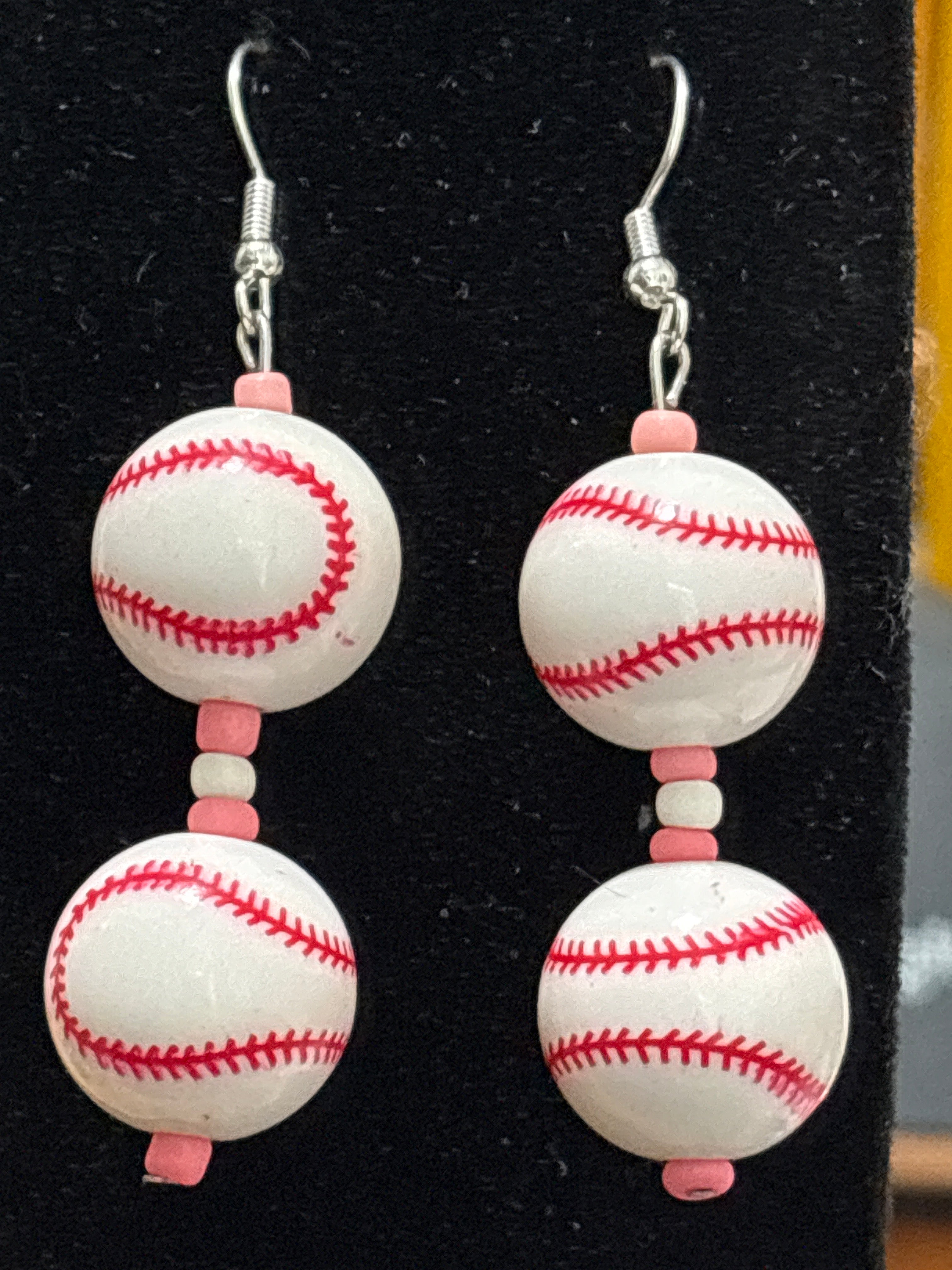 Double baseball earrings