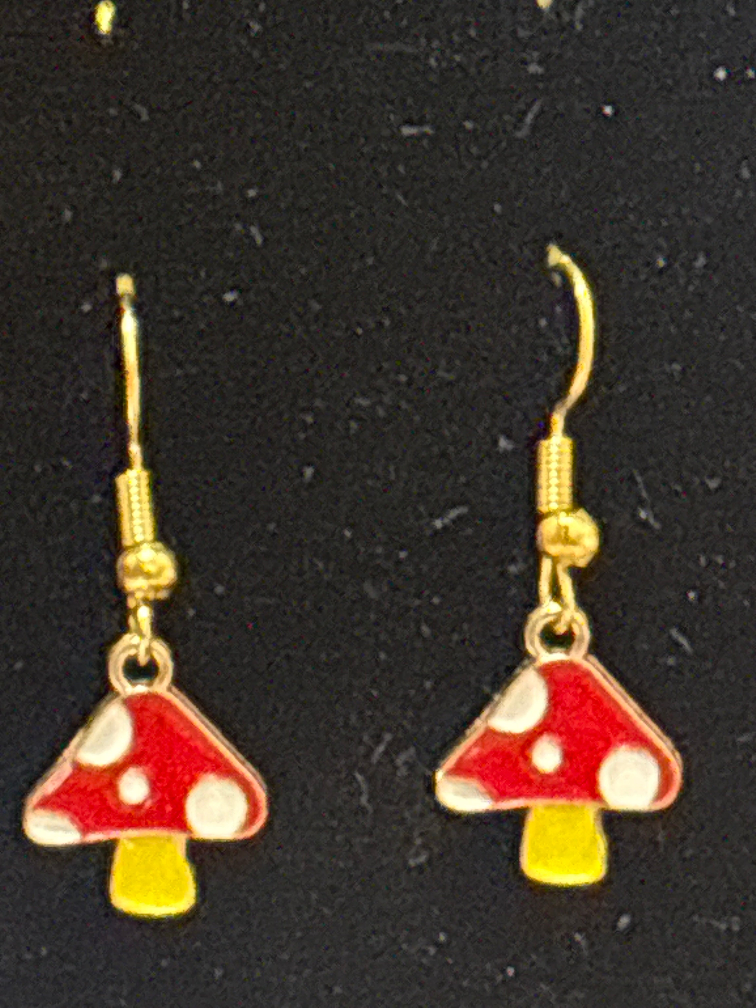 Metal Mushroom Earrings
