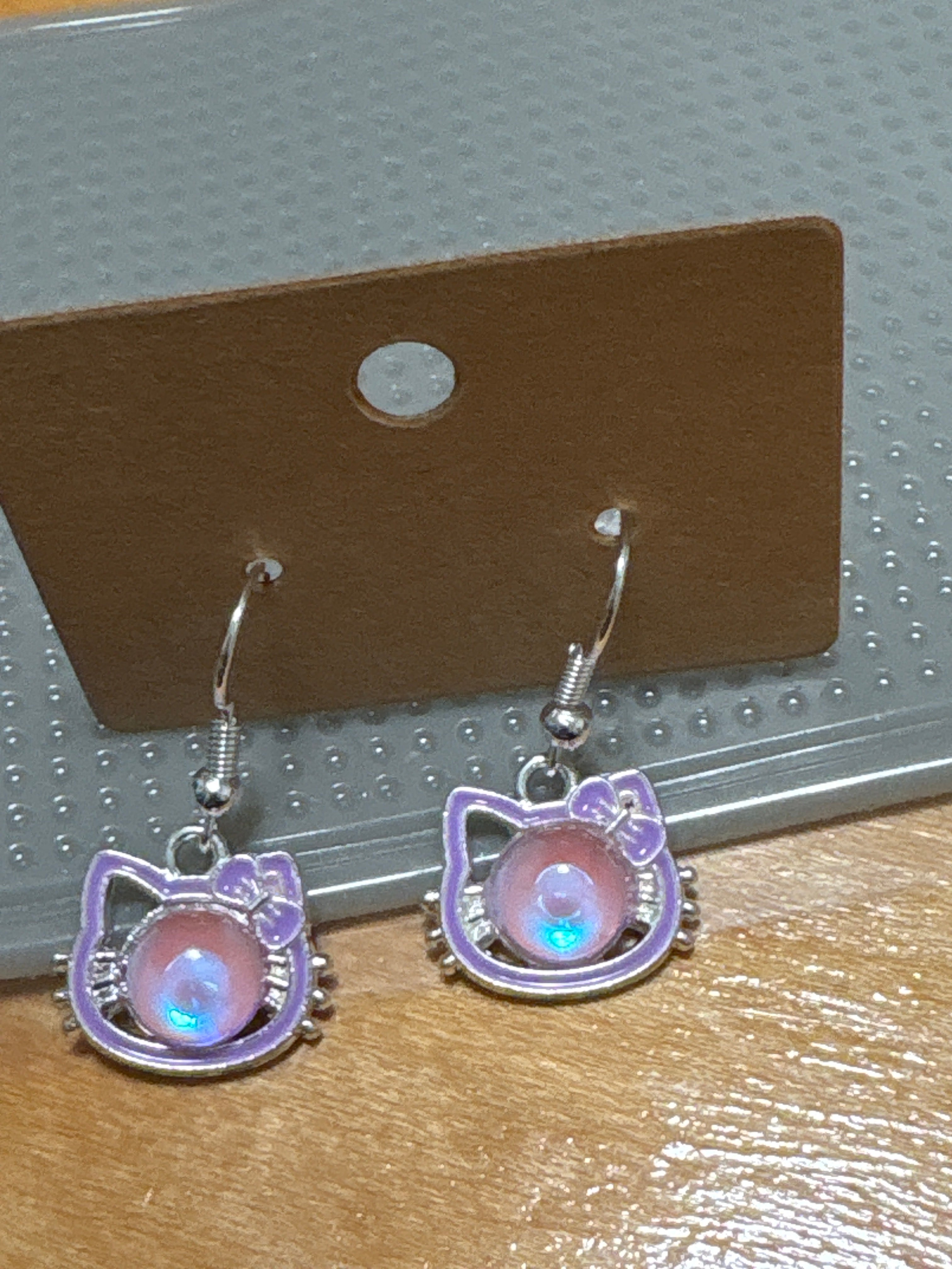 Hello Cat and Bow earrings