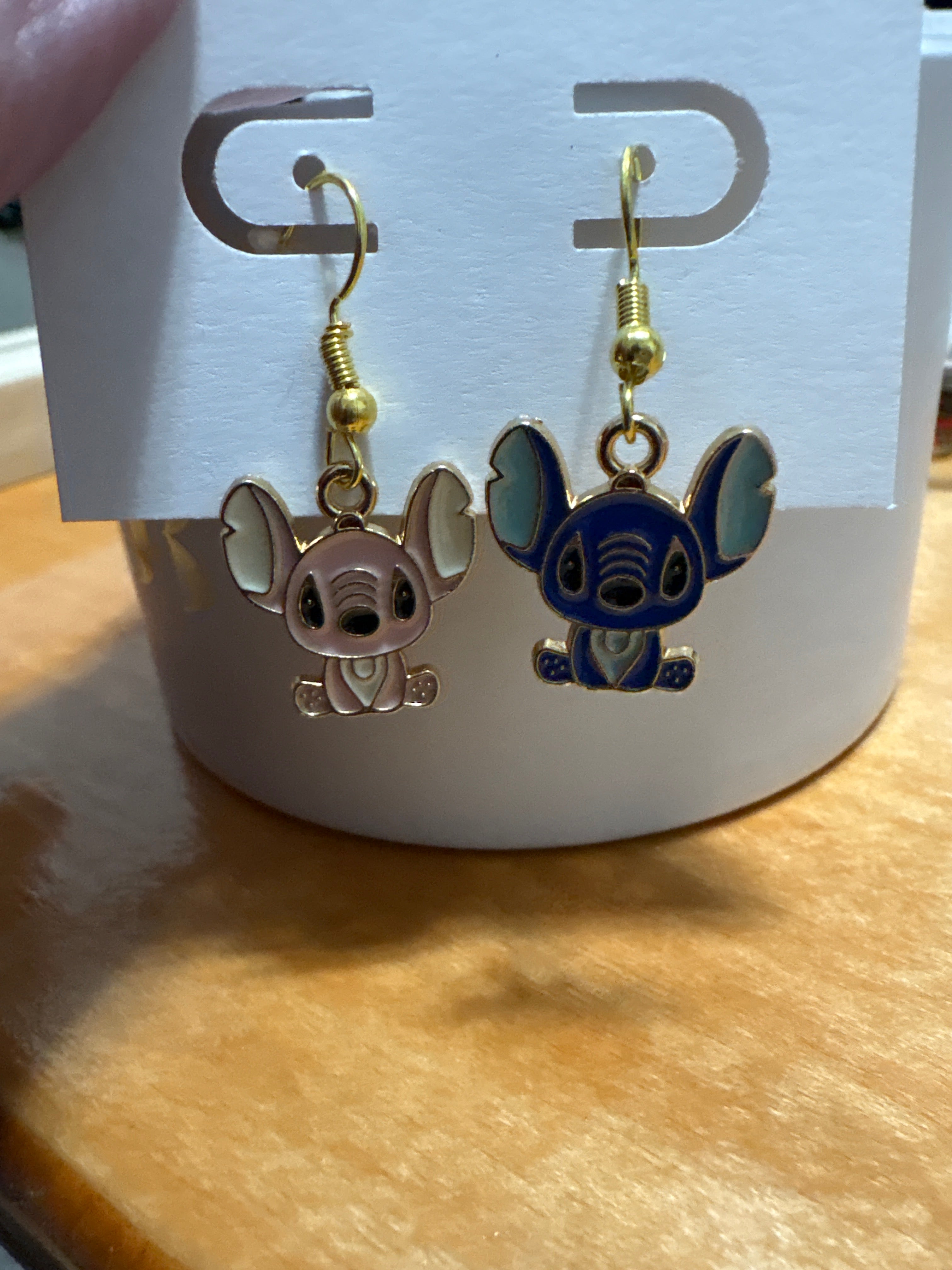 Blue and Pink Alien Earrings