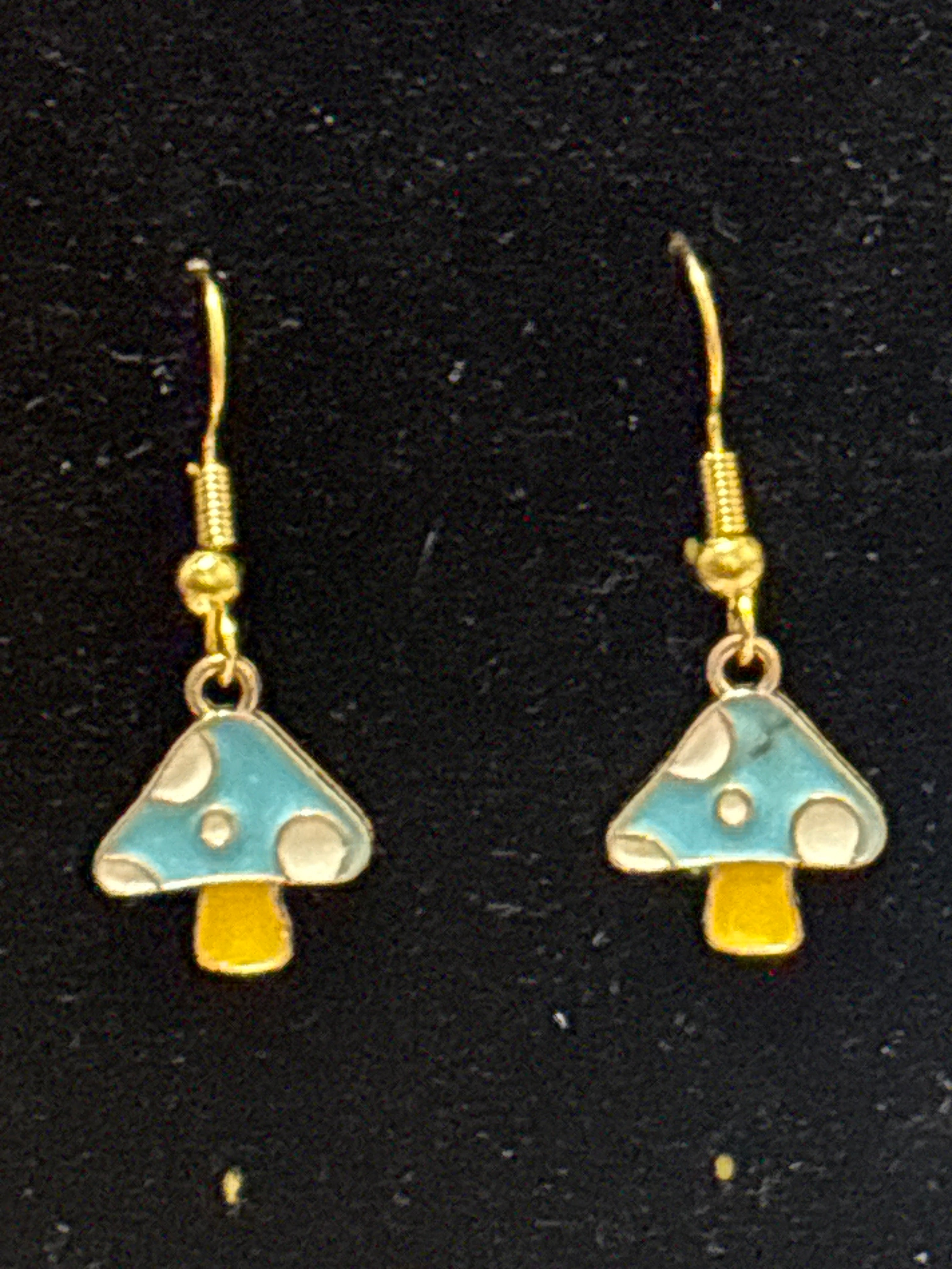 Metal Mushroom Earrings