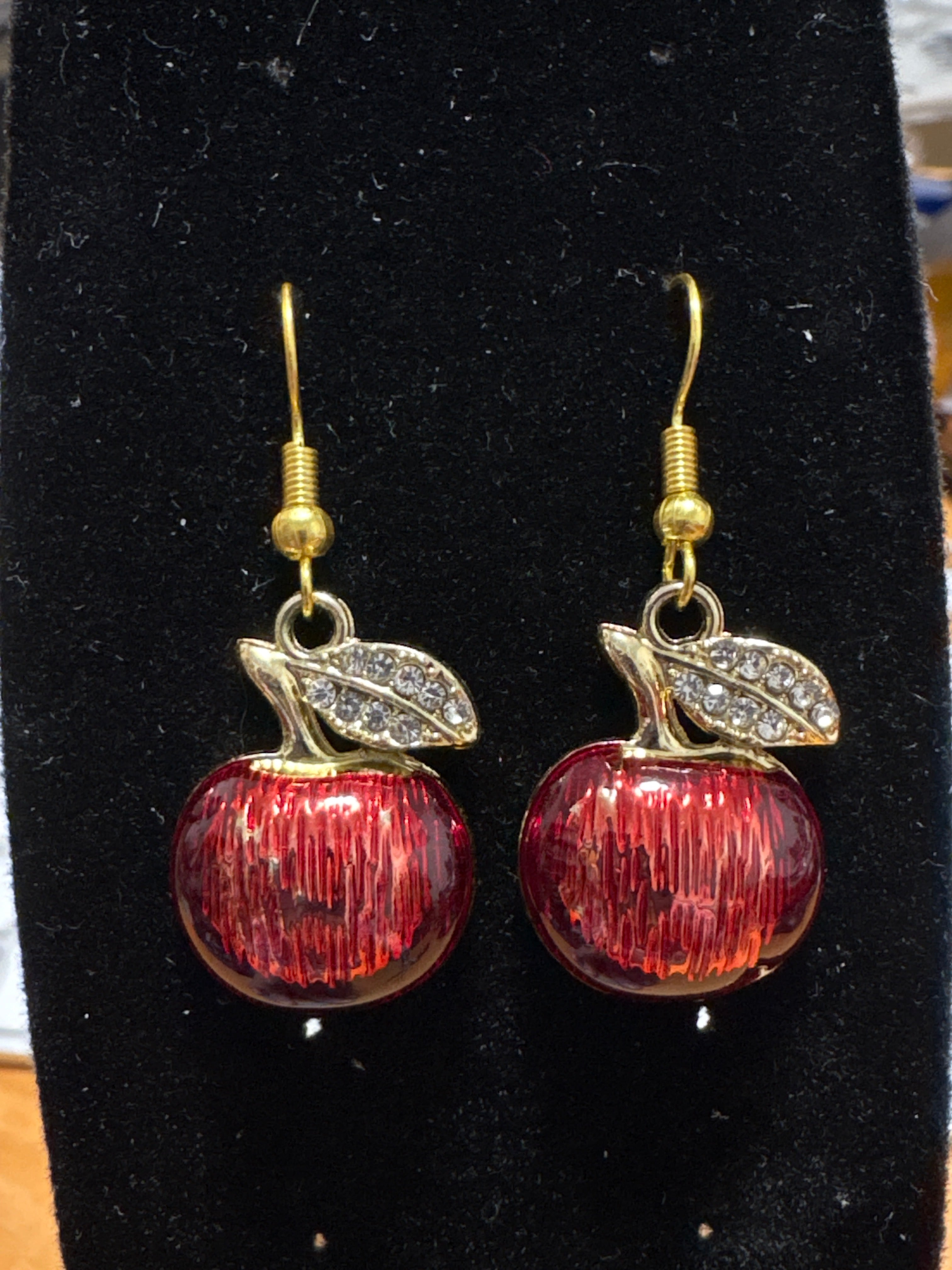 Distressed Apple Earrings