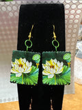 Landscape Floral Stamp Earrings