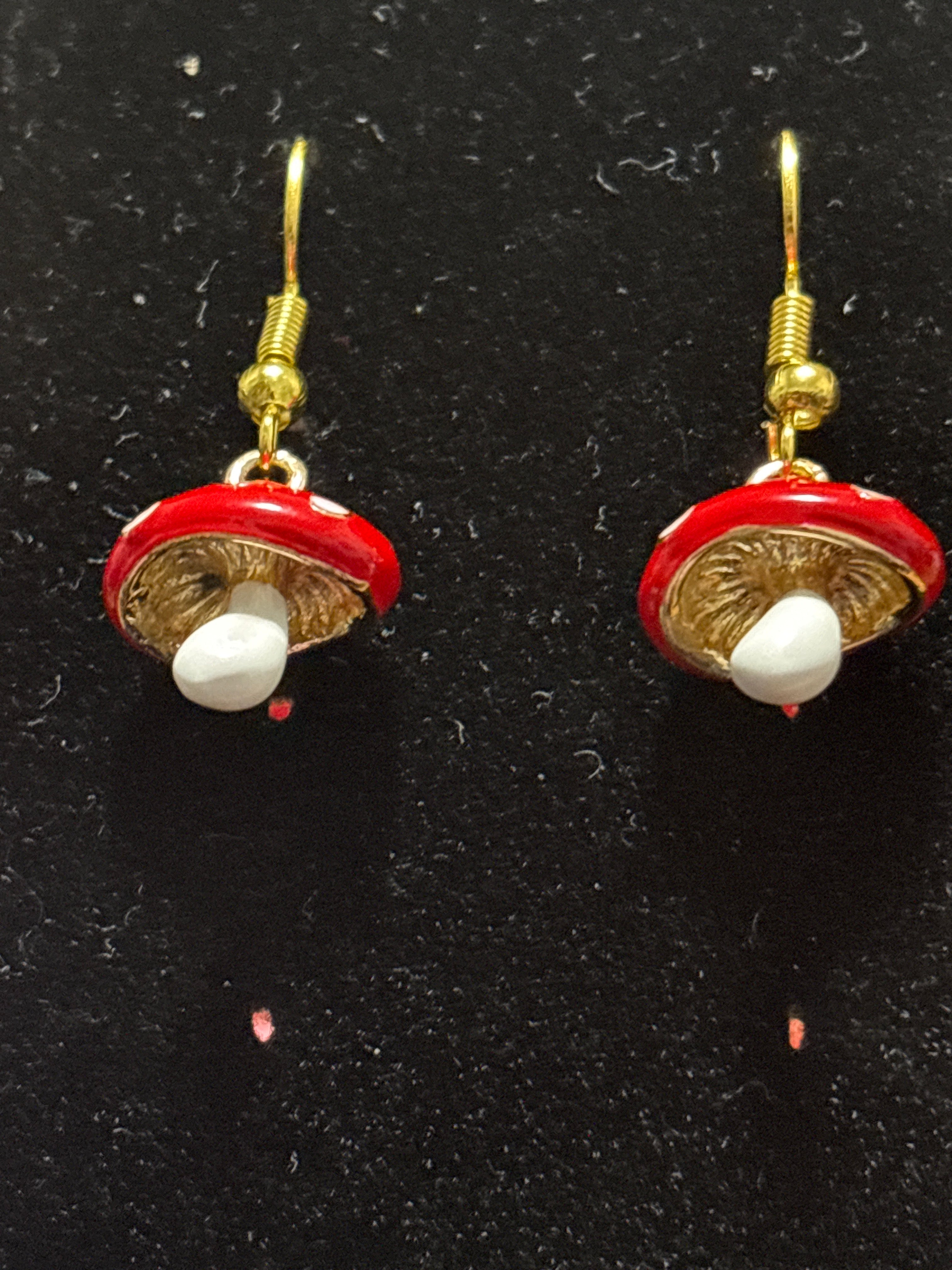 Red Mushroom Earrings