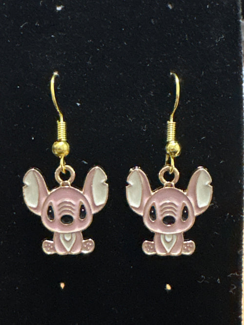 Blue and Pink Alien Earrings
