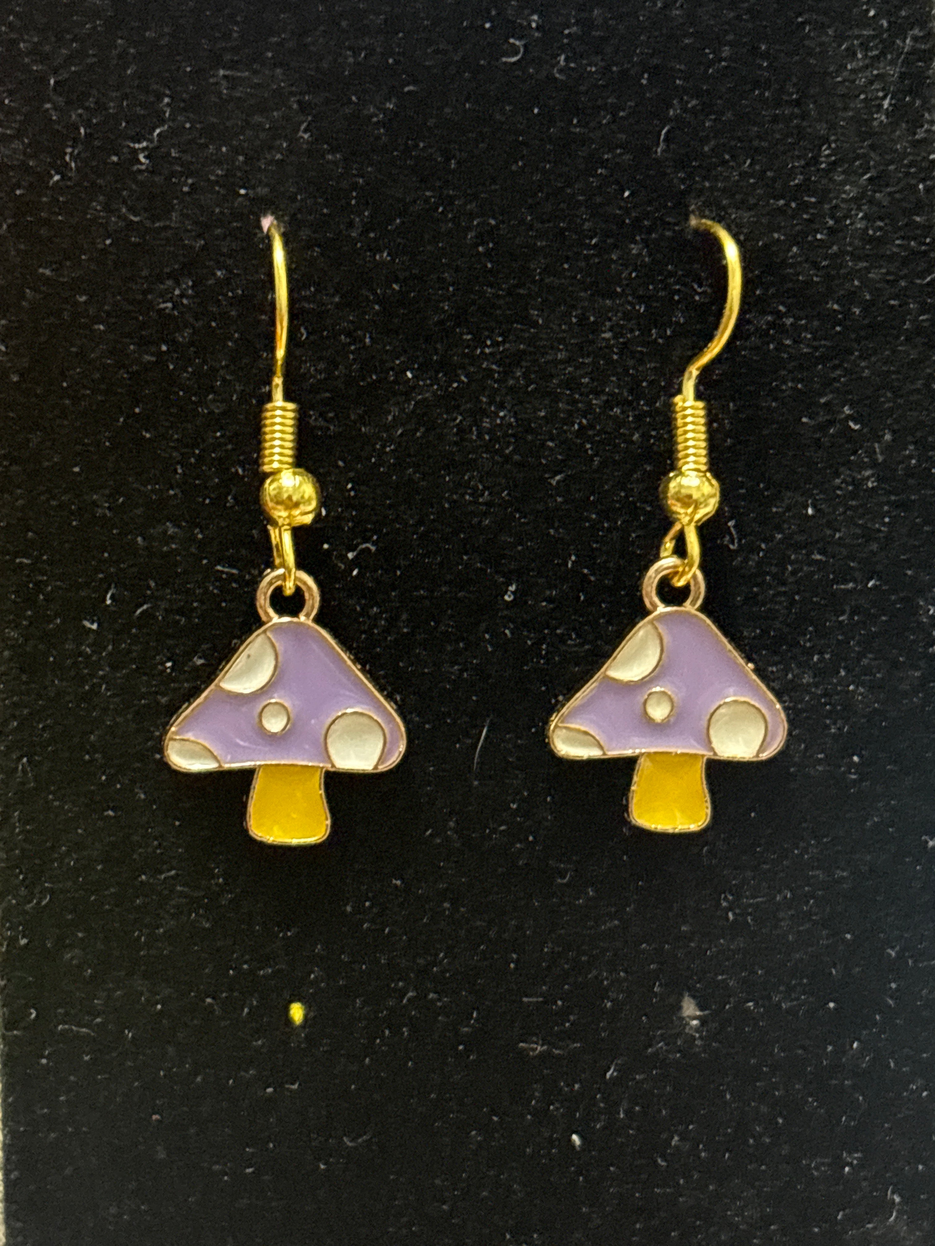 Metal Mushroom Earrings
