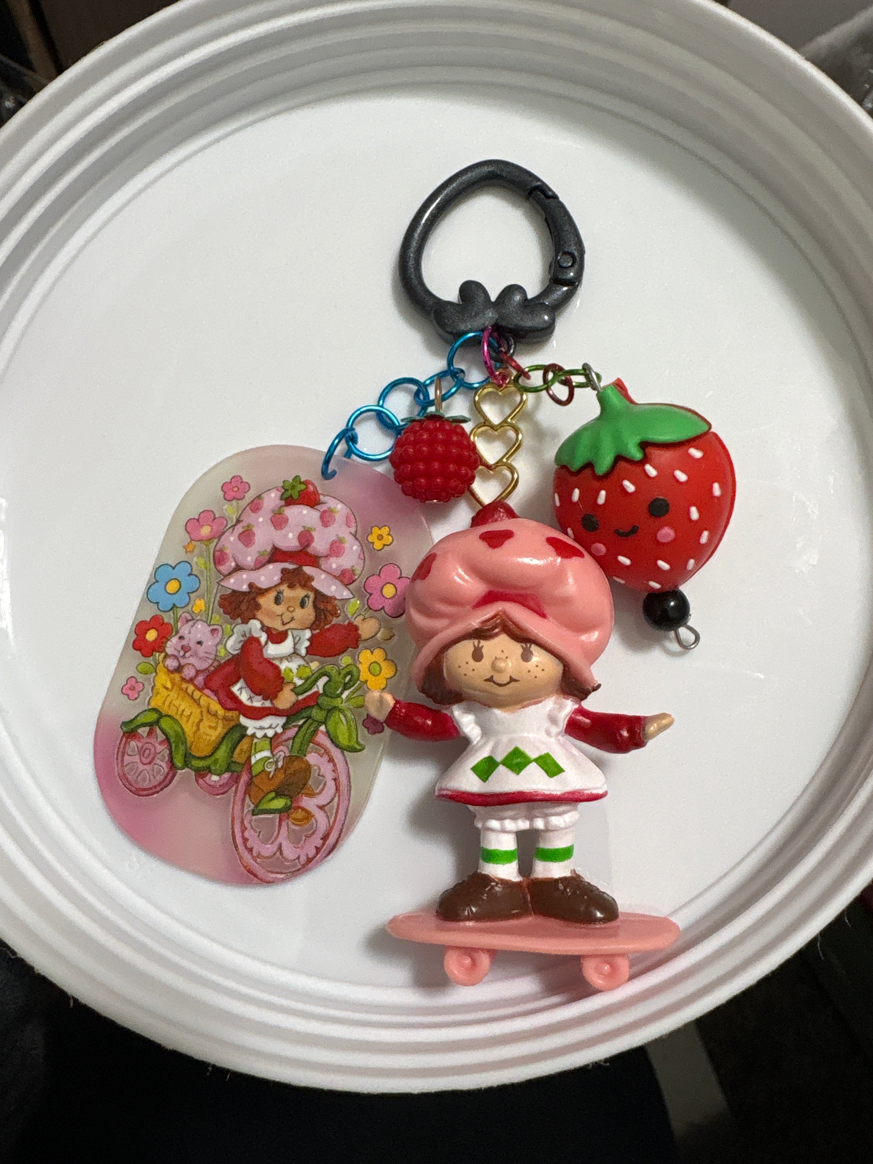 Strawberry character keychain