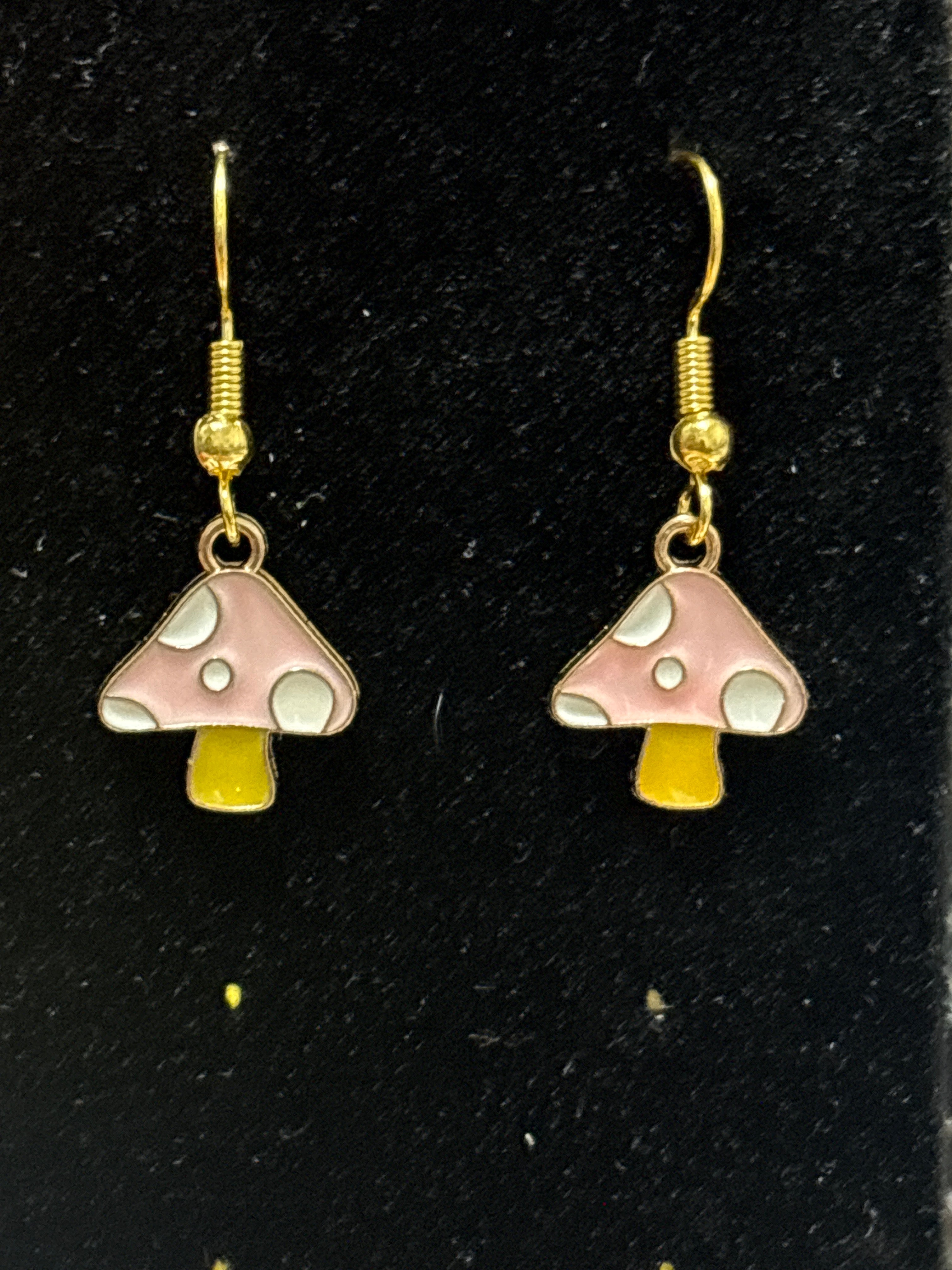 Metal Mushroom Earrings