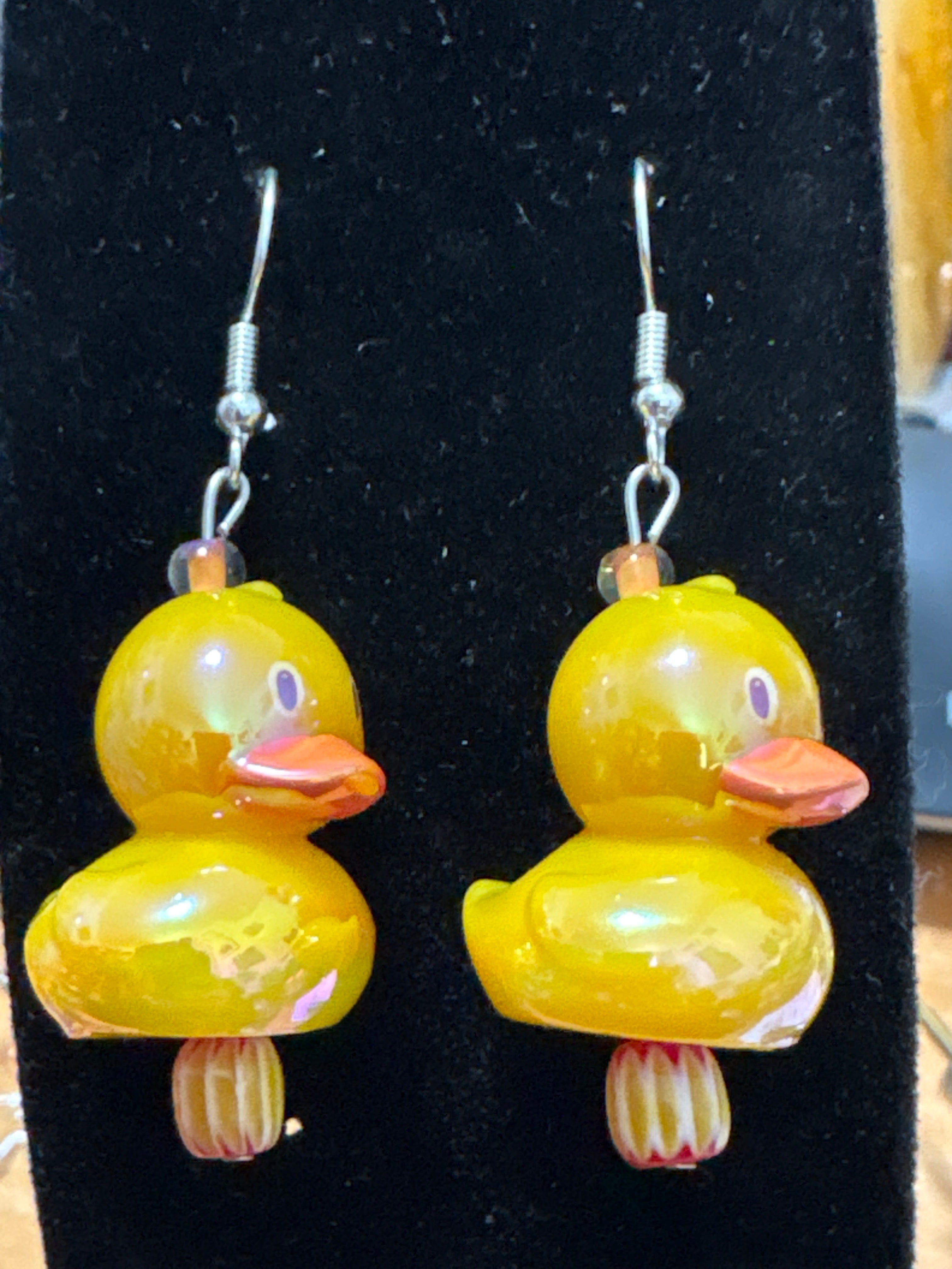 Yellow Duck Earrings