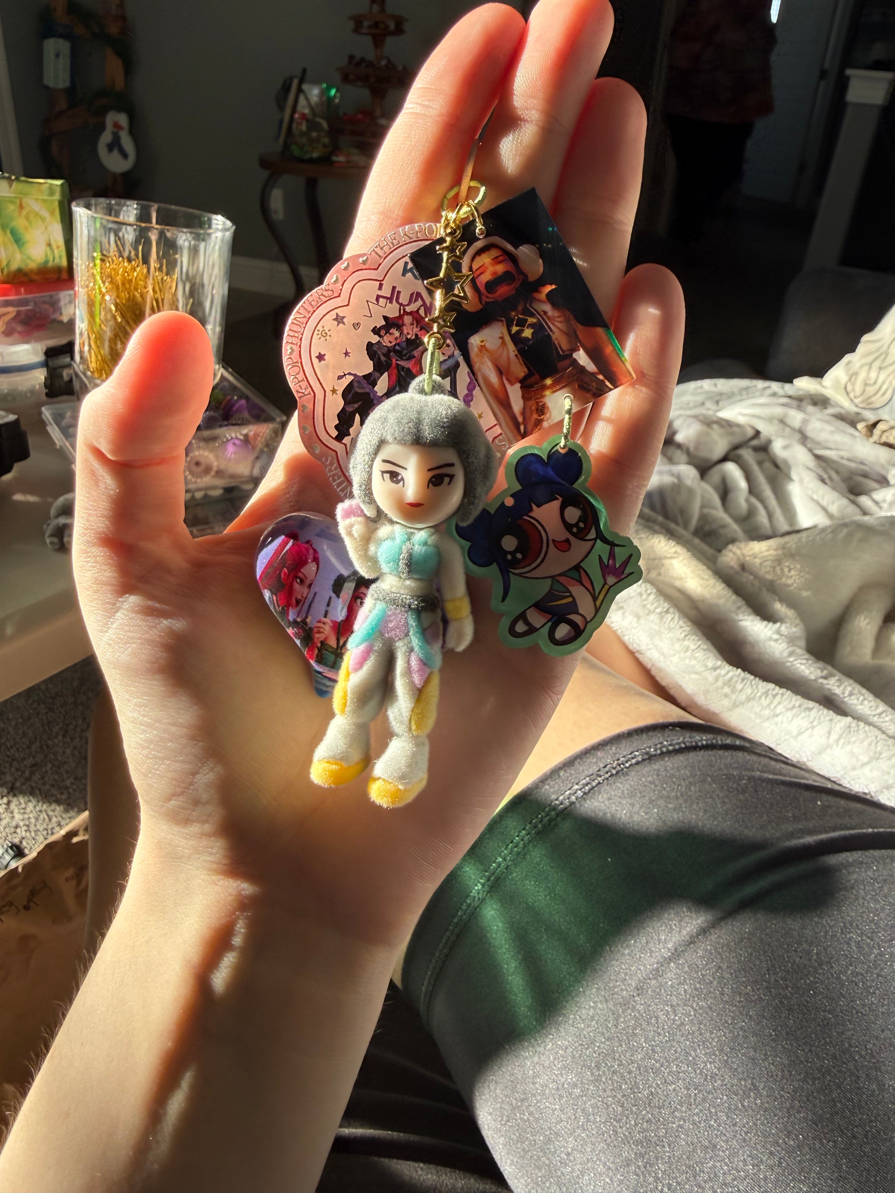 Fuzzy KPop Demon Hunters Keychain
