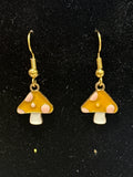 Metal Mushroom Earrings