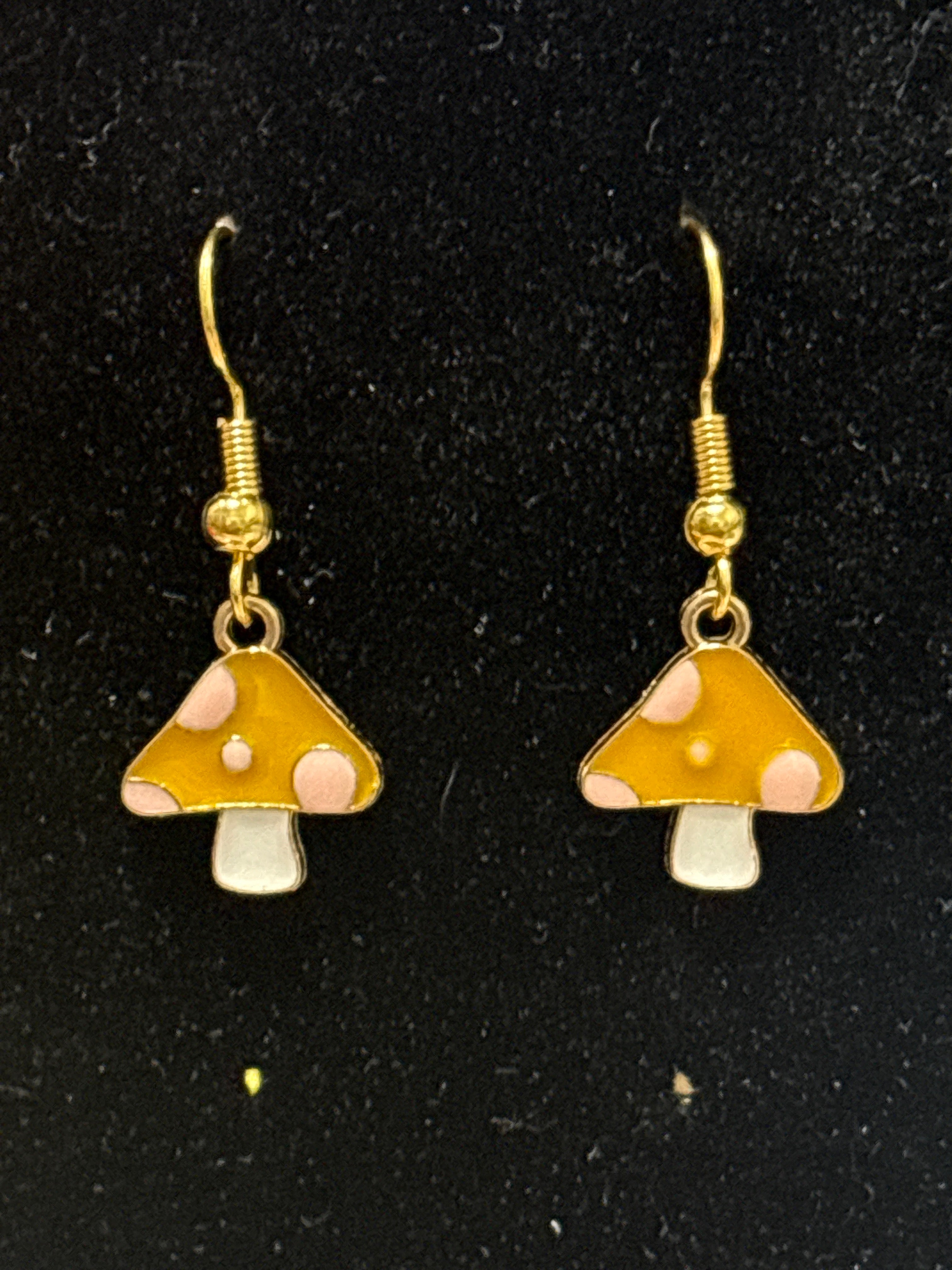 Metal Mushroom Earrings