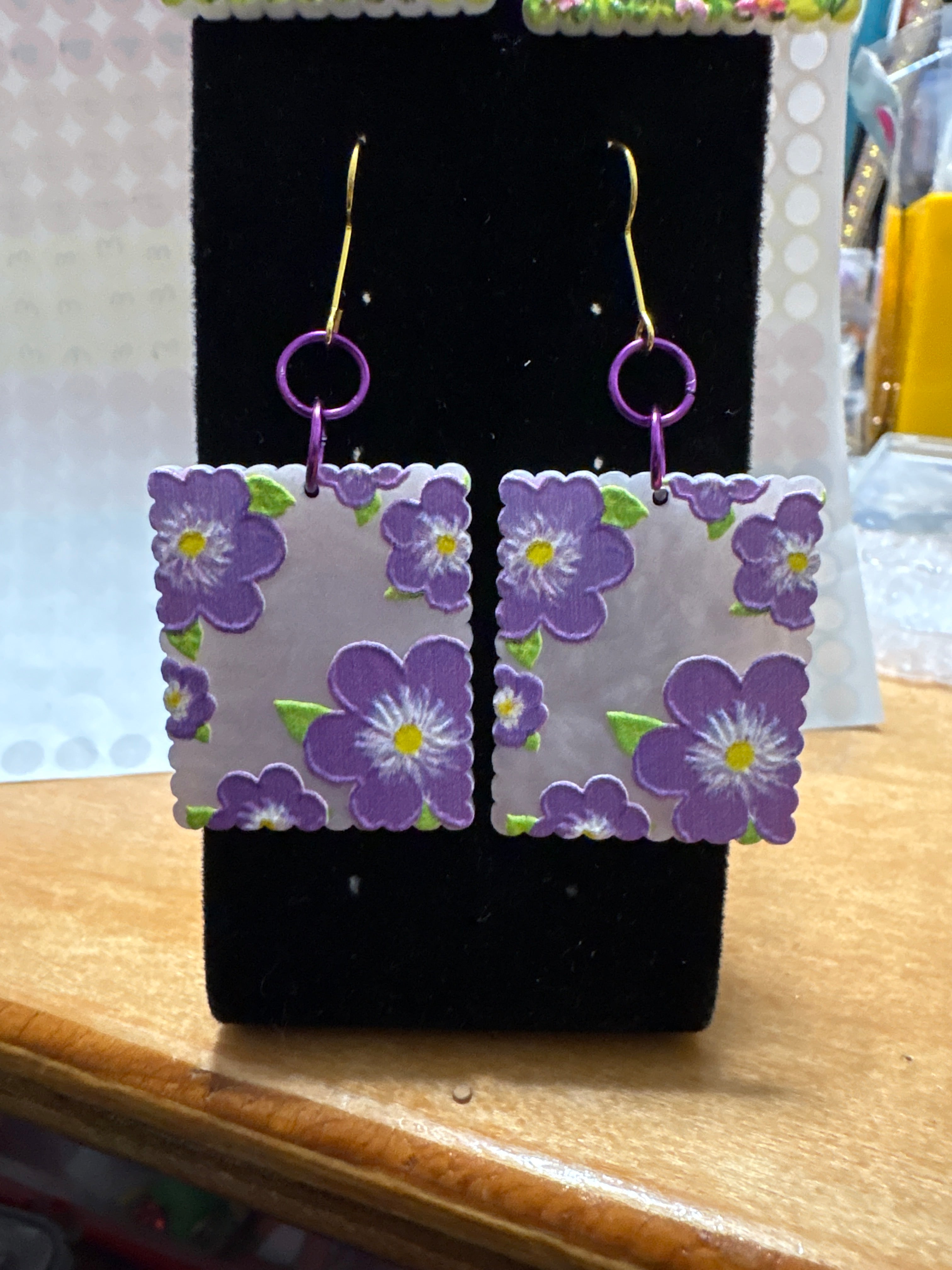 Landscape Floral Stamp Earrings