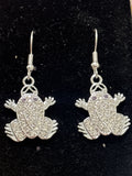 Purple eye Frog Earrings