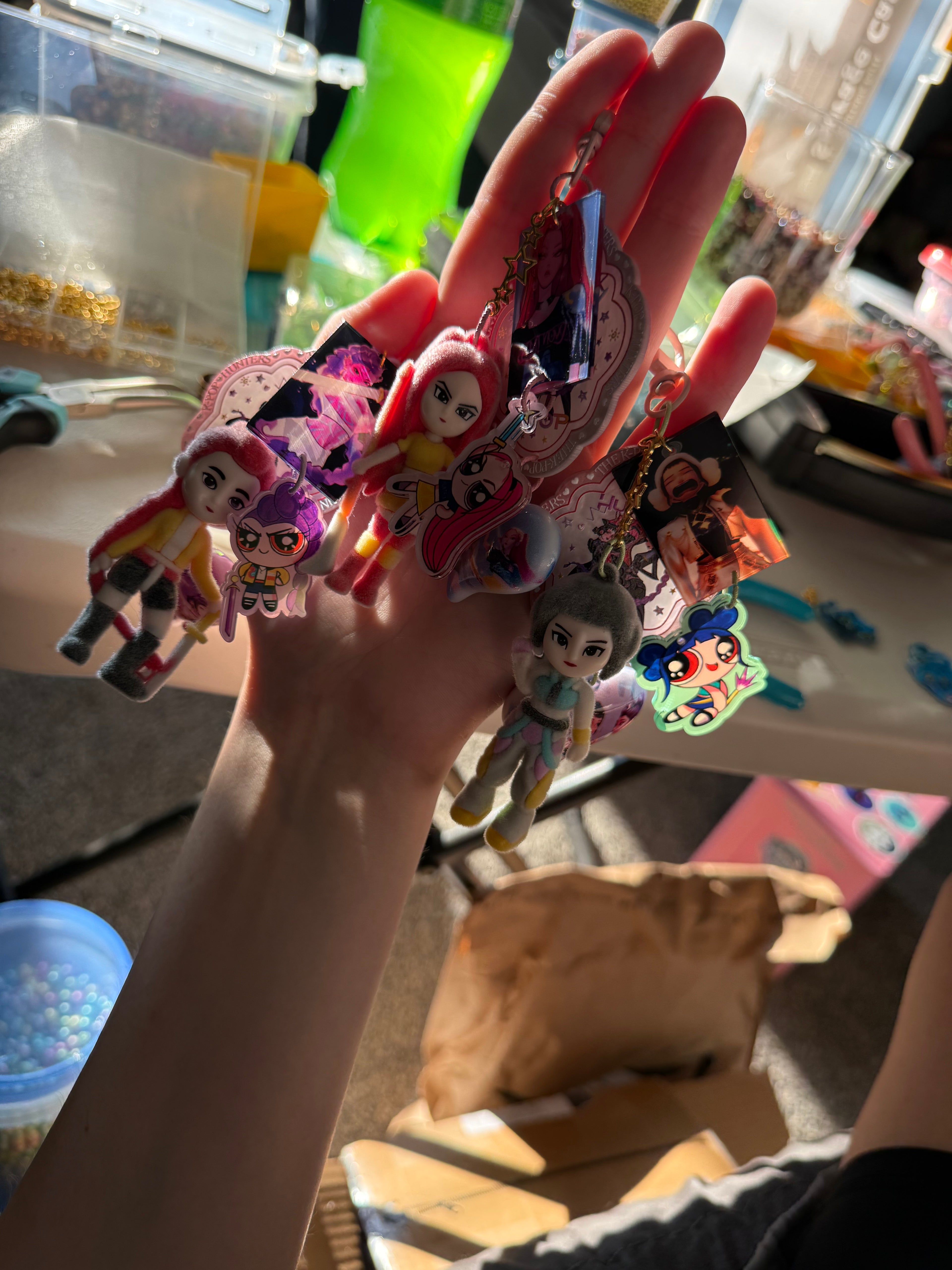 Fuzzy KPop Demon Hunters Keychain
