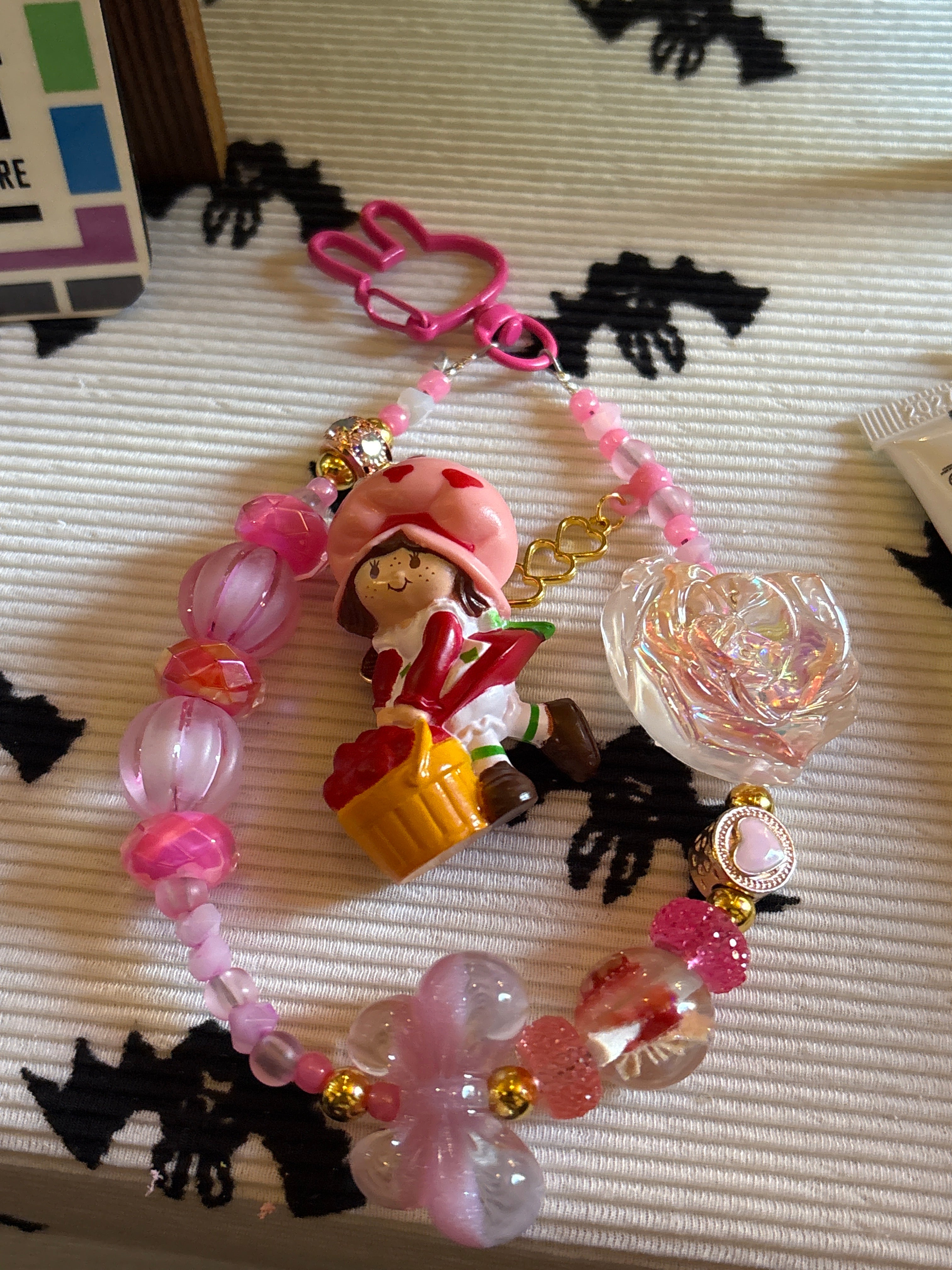 Strawberry girl wristlet