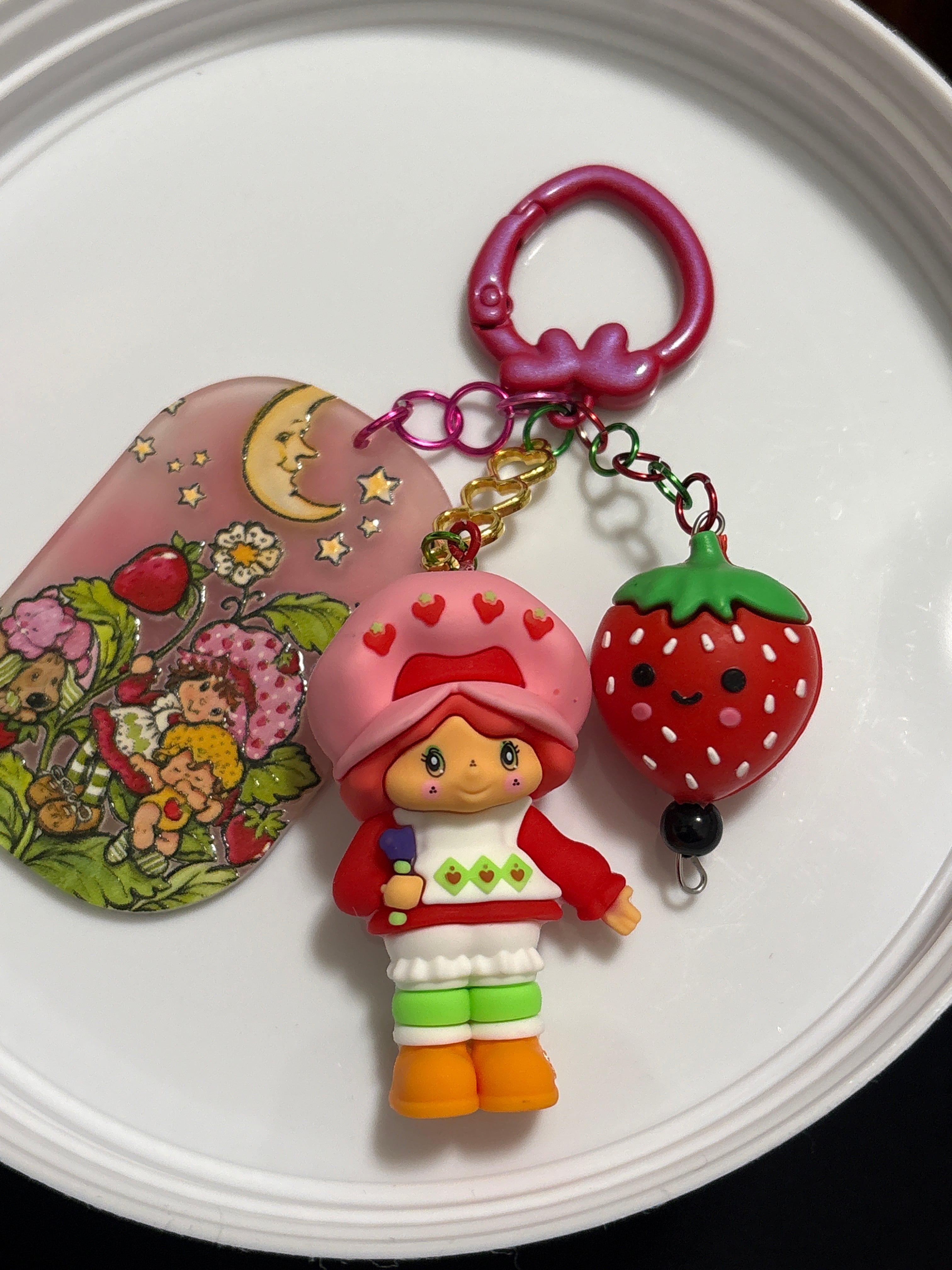 Strawberry character keychain