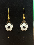 Dimensional Soccer Ball Earrings