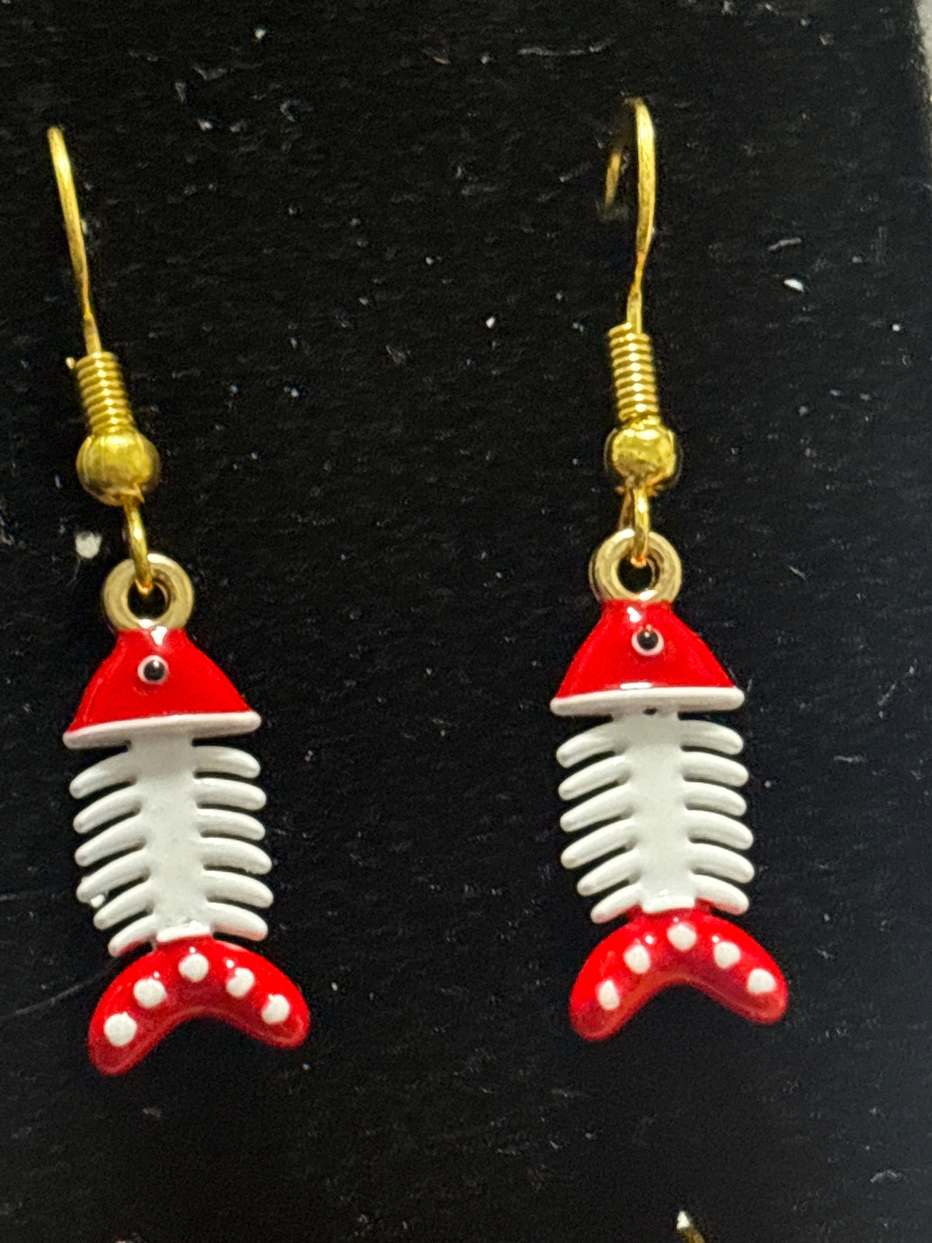 Bony fish earrings