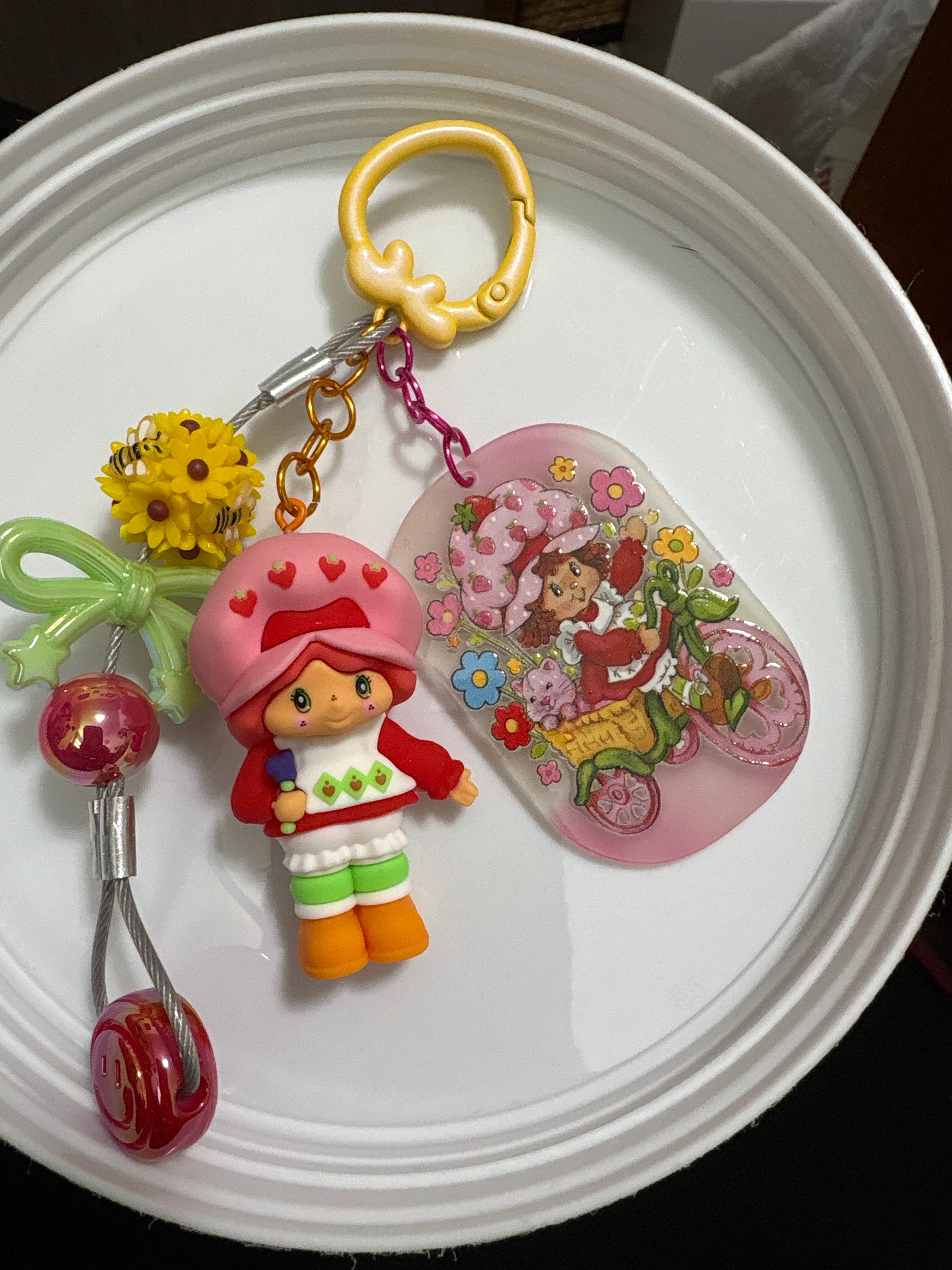 Strawberry character keychain