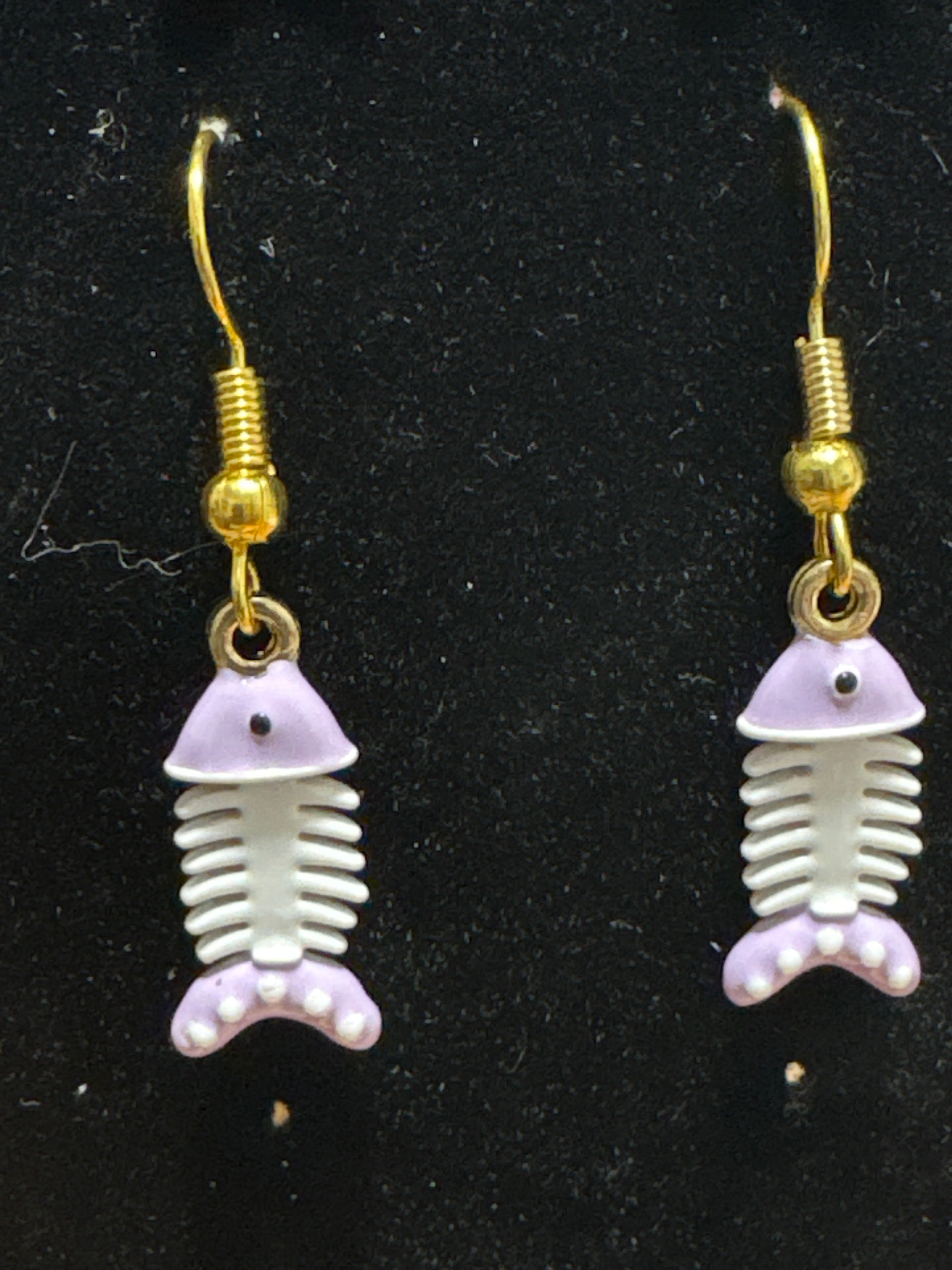 Bony fish earrings