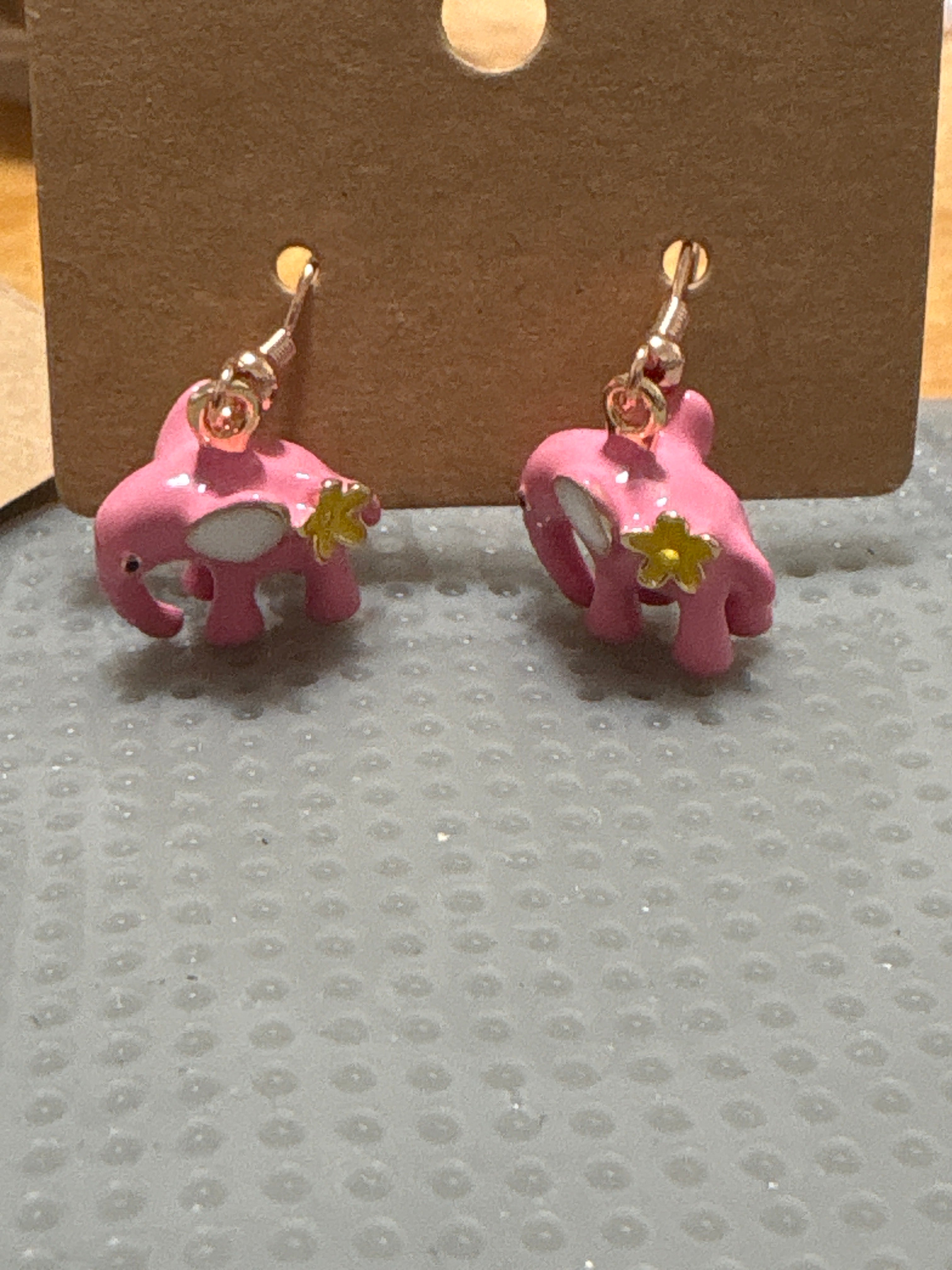 Mini Metal Elephant Earrings