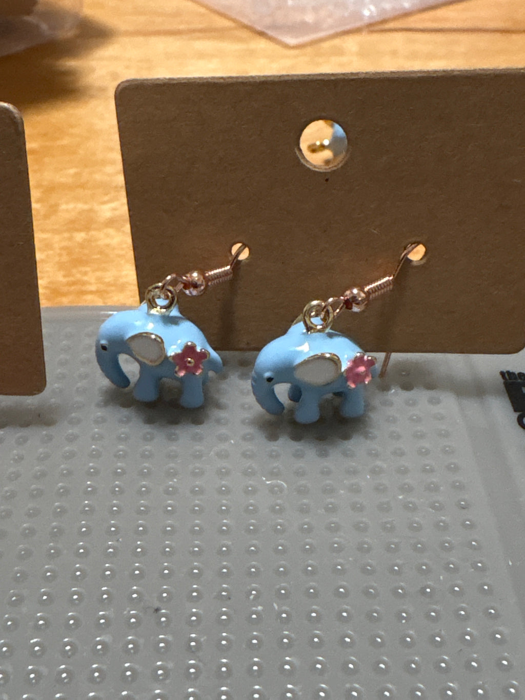 Mini Metal Elephant Earrings