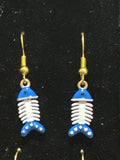Bony fish earrings