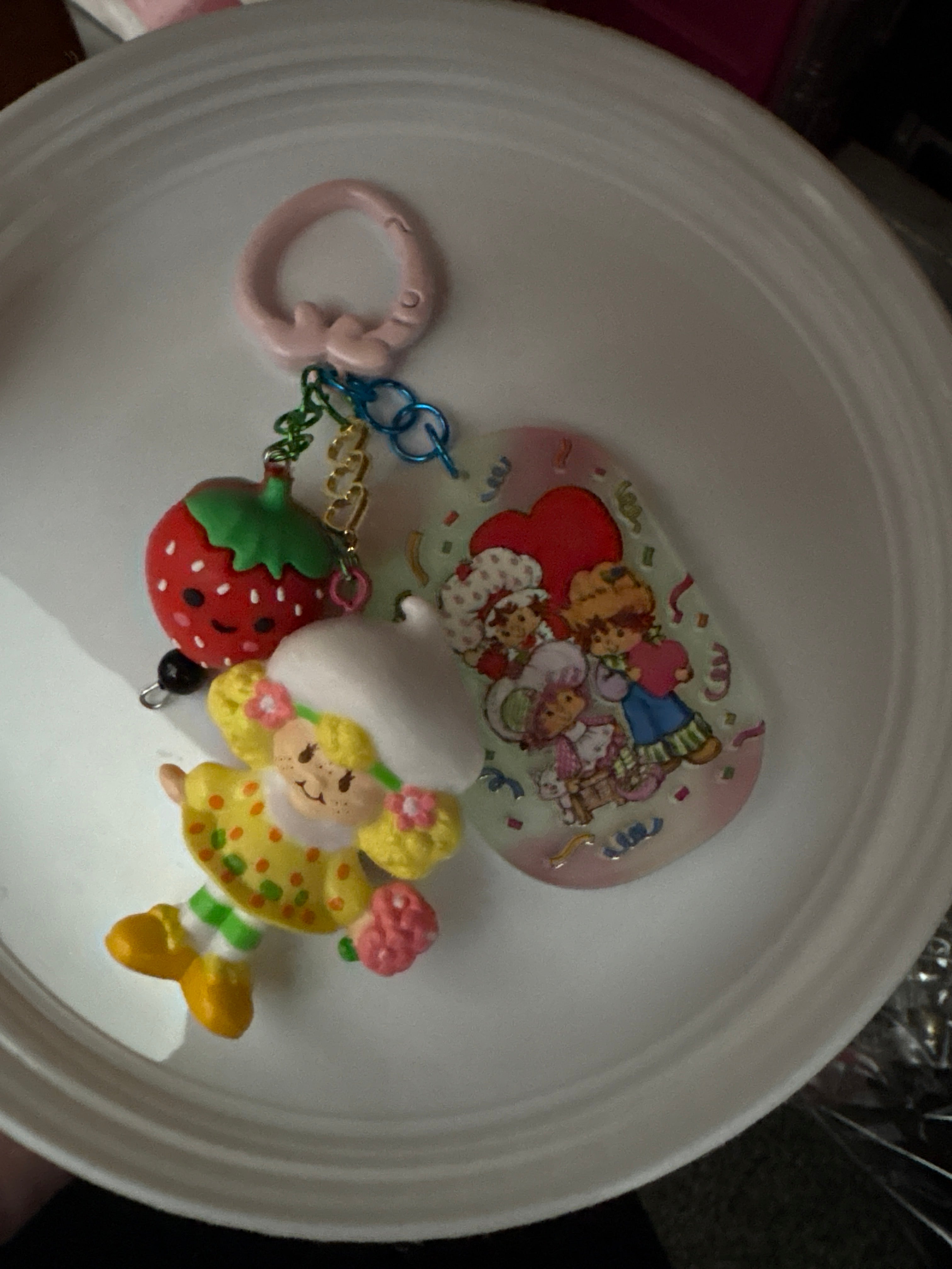 Strawberry character keychain