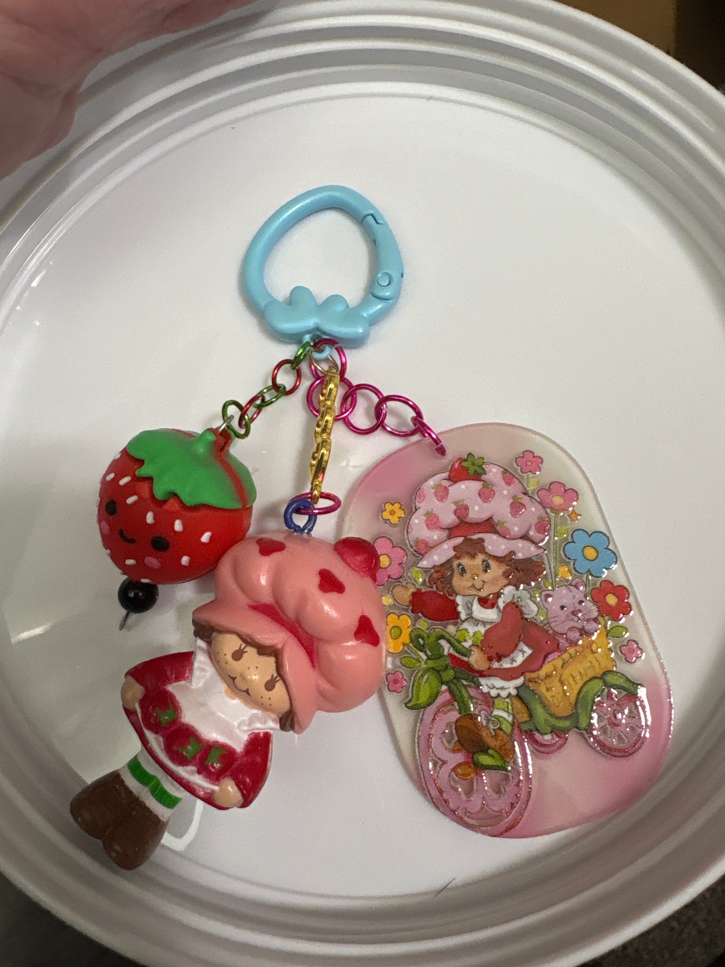 Strawberry character keychain