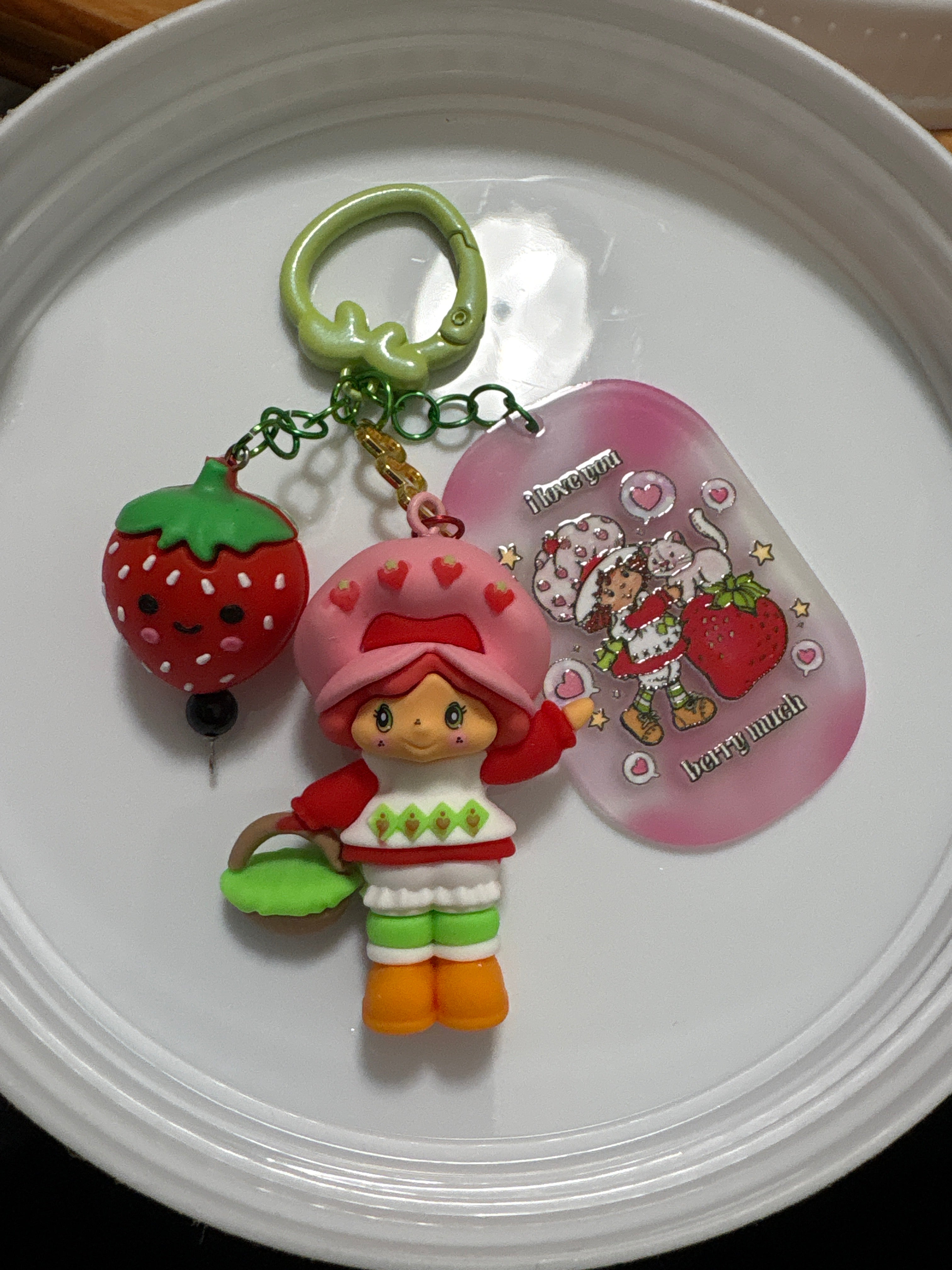 Strawberry character keychain